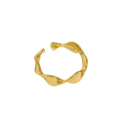 Lucia Twisted Ring - Silver/Gold - WHITE LABEL DESIGNS