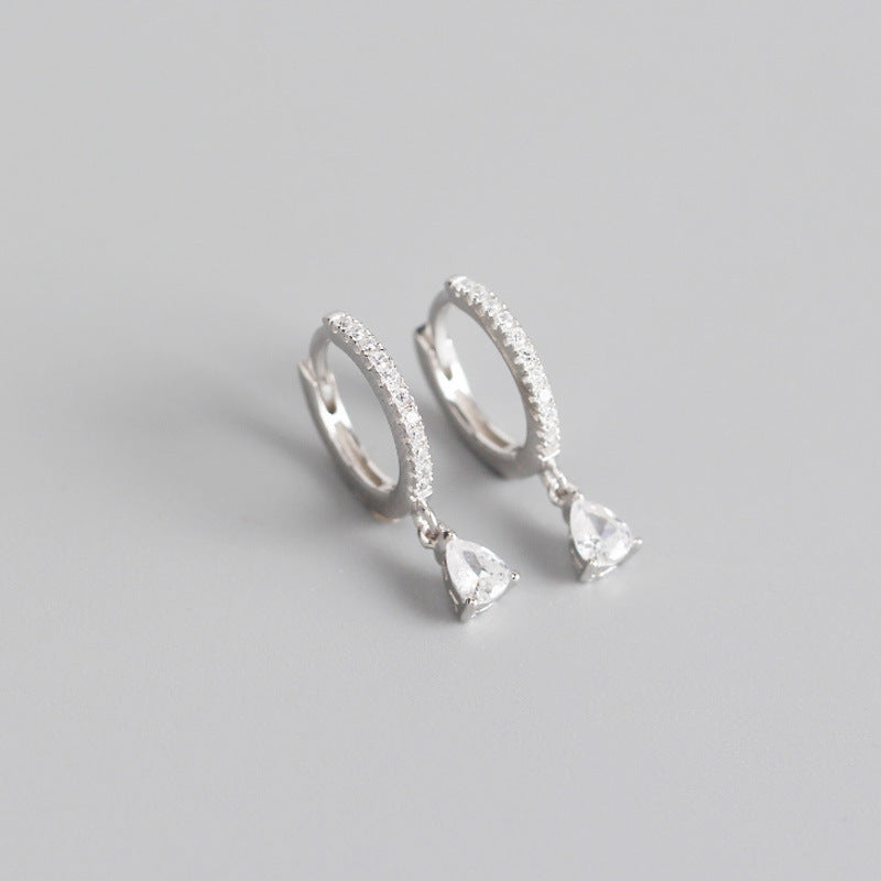 Myra Diamond Drop Earring - Silver/Gold - WHITE LABEL DESIGNS