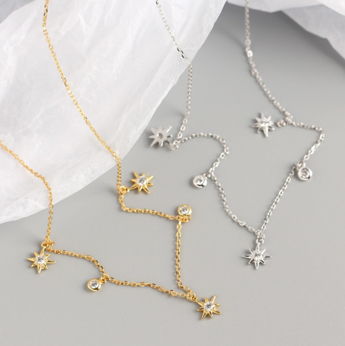 Stella Star Necklace - Silver/Gold - WHITE LABEL DESIGNS