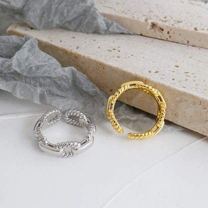 Myra Chain Ring - Silver/Gold - WHITE LABEL DESIGNS