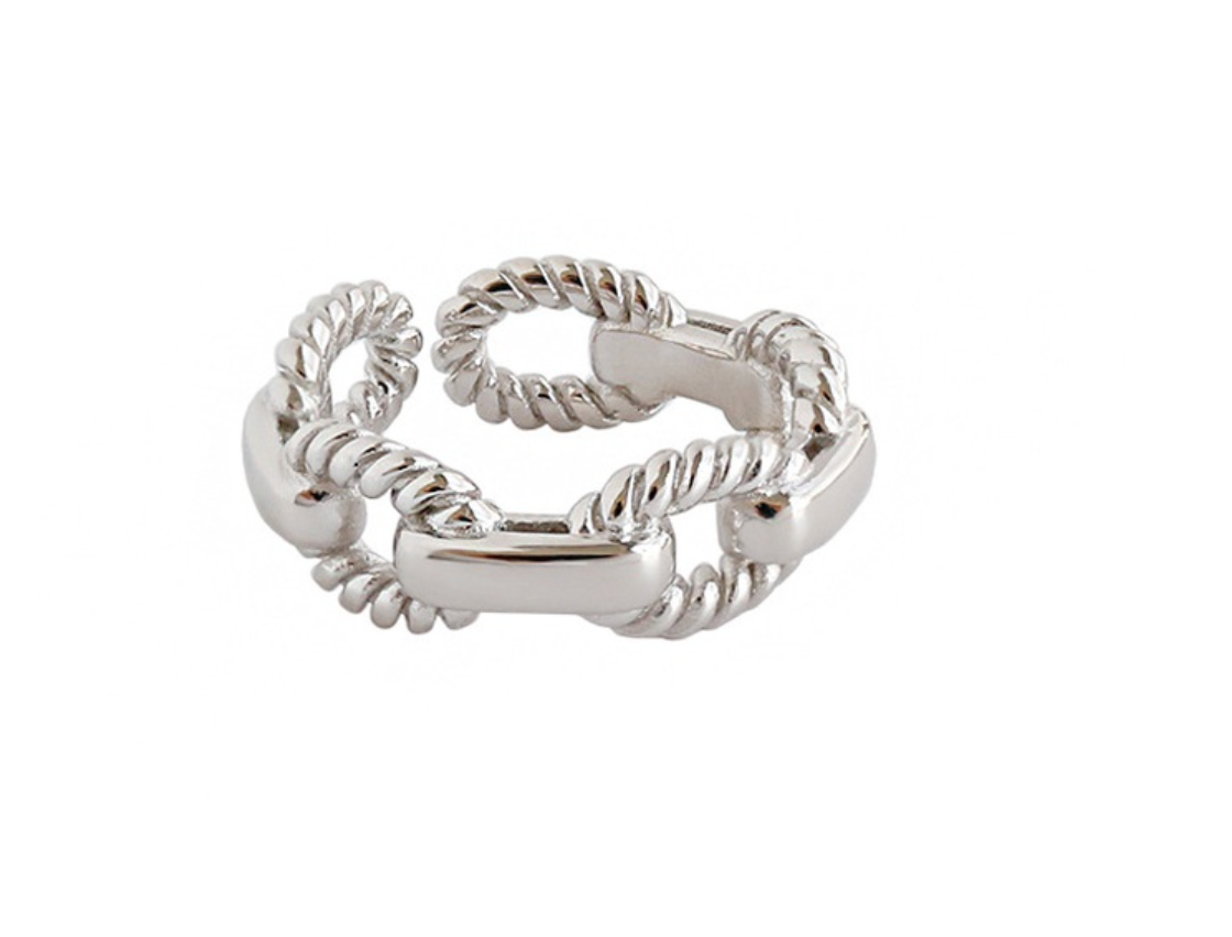 Myra Chain Ring - Silver/Gold - WHITE LABEL DESIGNS