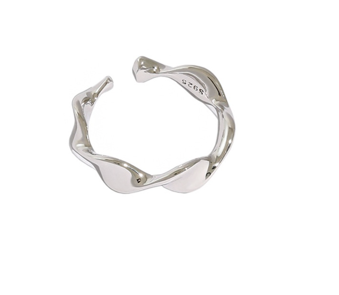 Lucia Twisted Ring - Silver/Gold - WHITE LABEL DESIGNS