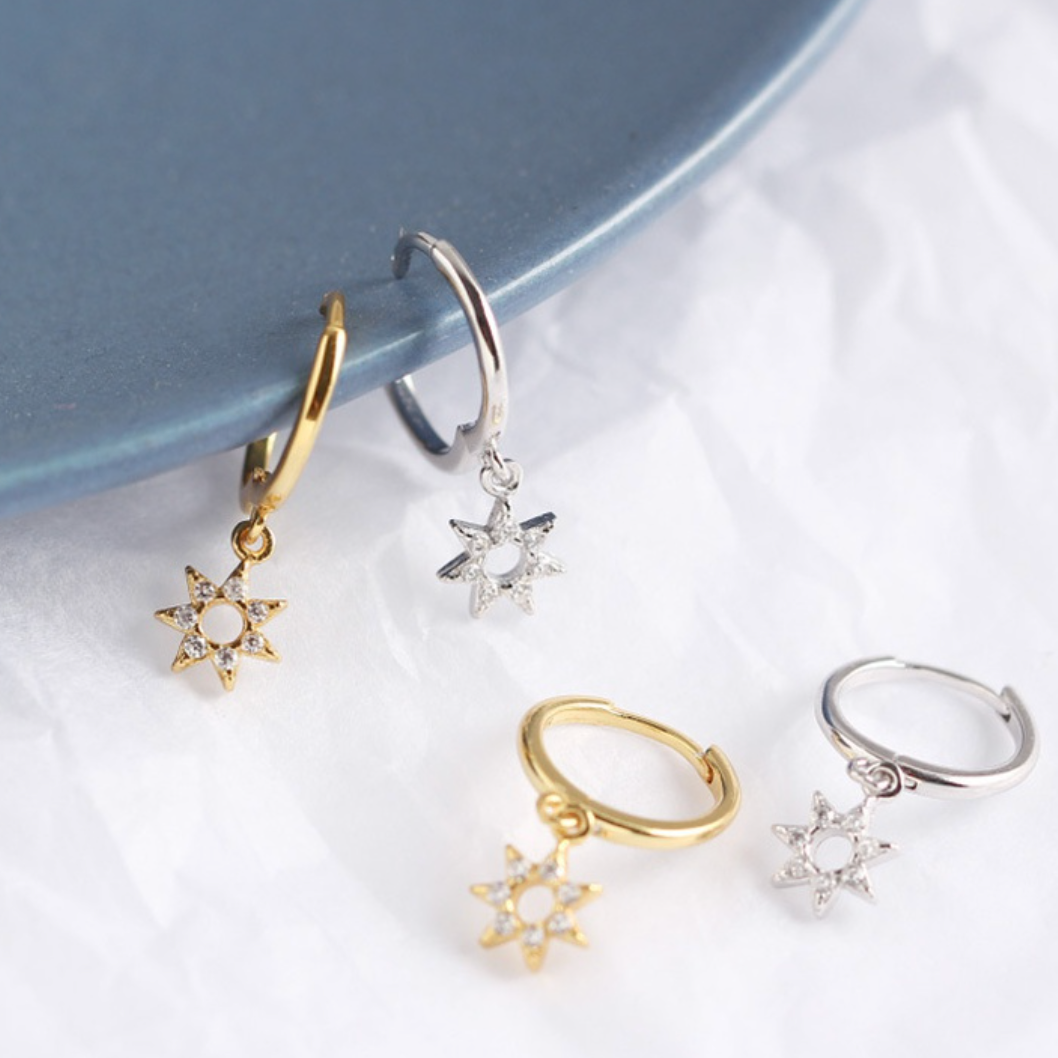 Star Earrings - Silver/Gold - WHITE LABEL DESIGNS