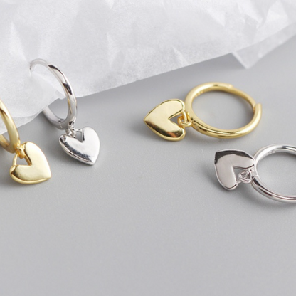 Alicia Heart Earring - Silver/Gold - WHITE LABEL DESIGNS